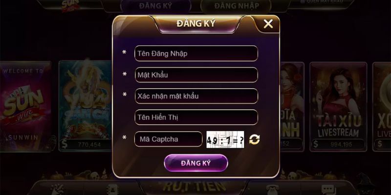 Quá trình đăng ký và nạp tiền trải nghiệm cổng game