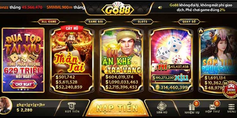 Hệ thống game go88 đa dạng đặc sắc